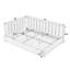 Structure de lit double capitonnée capitonnée, structure de canapé-lit avec dossier et accoudoirs confortables, lit double pour chambre à coucher, salon, velours gris-1653317961