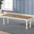 Two-Tone Wood Upholstered Dining Bench-1226330027