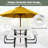 HDPE Picnic Table Bench Set With Umbrella Hole For 6-8-796872458