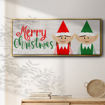 Christmas Elf Couple - toile encadrée