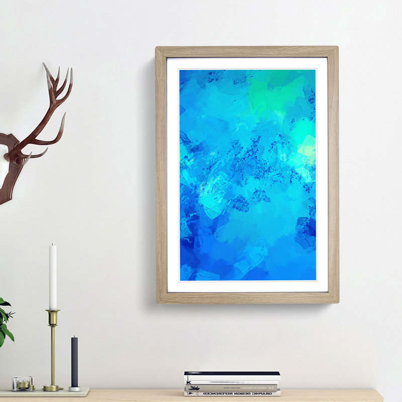 Acceptance Always in Abstract - Picture Frame Graphic Art Print, 36cm H x 27cm W x 2cm D, Oak Framed