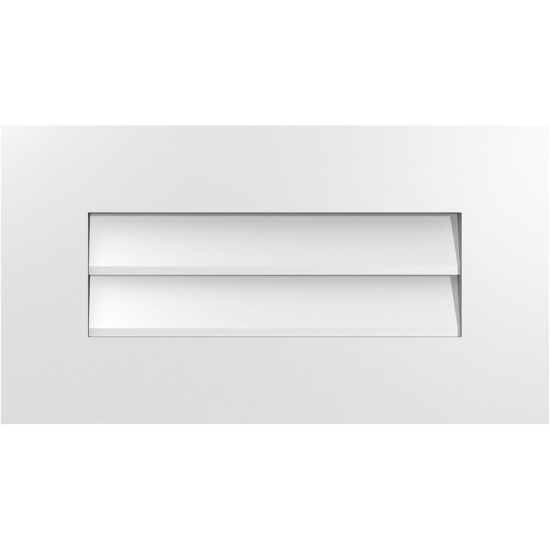 Vent à pignon rectangulaire en uréthane non-fonctionnel, H 12 po x l 22 po x P 1 po