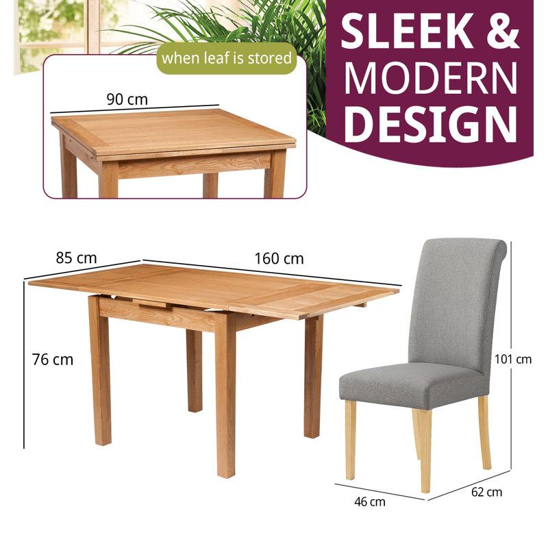 6 - Person Solid Oak Dining Set