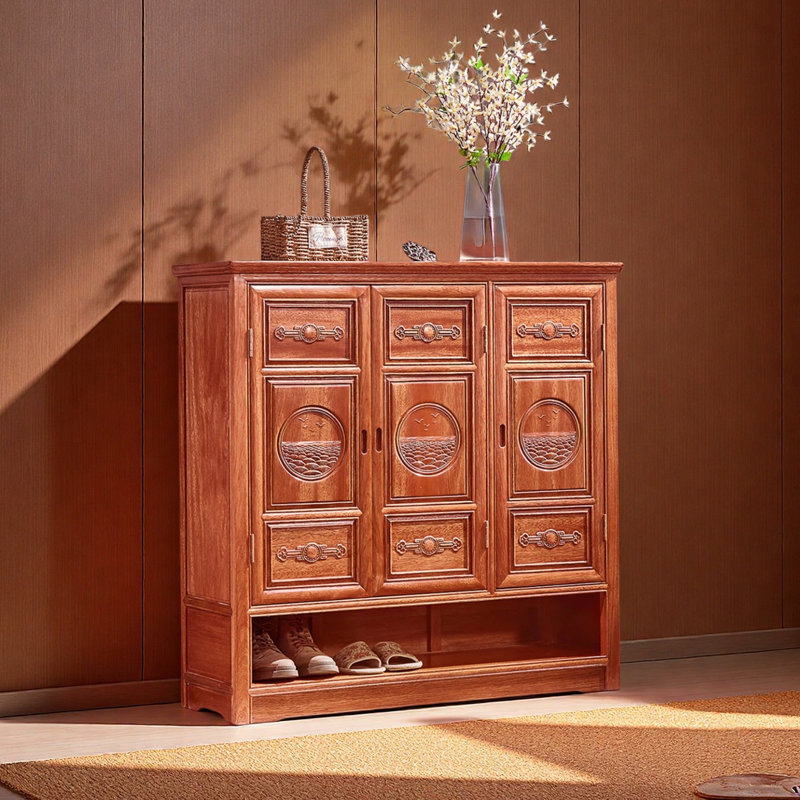 Armoire de rangement pour chaussures en bois massif 25 paires