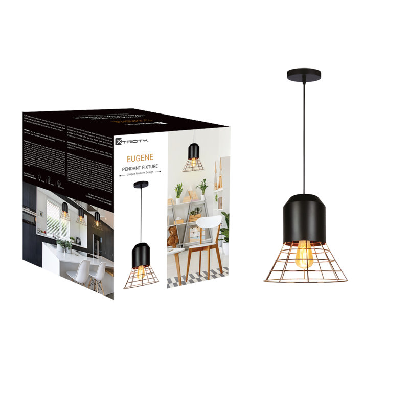 Luminaire suspendu géométrique à 1 lumière Eugène
