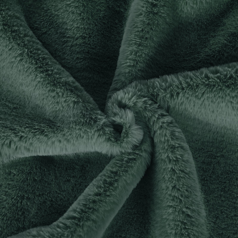  Faux Fur Throw Square Pillow Cover, Gunmetal