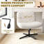 Armless Wide Desk Chair with Cross-shaped Base-446628281