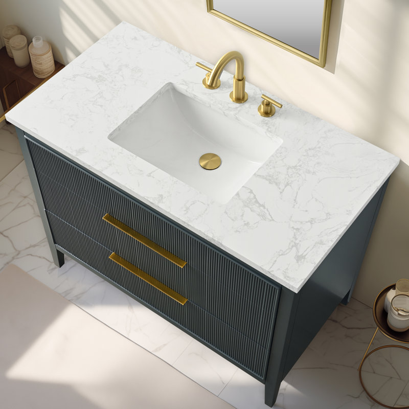 Emma 42" W Single Vanity, Vintage Blue