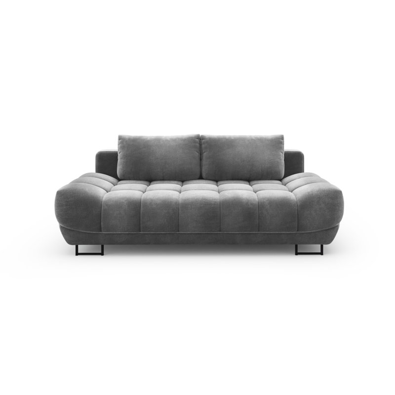 Nicolus 3 Seater Velvet Sofa Bed, Grey