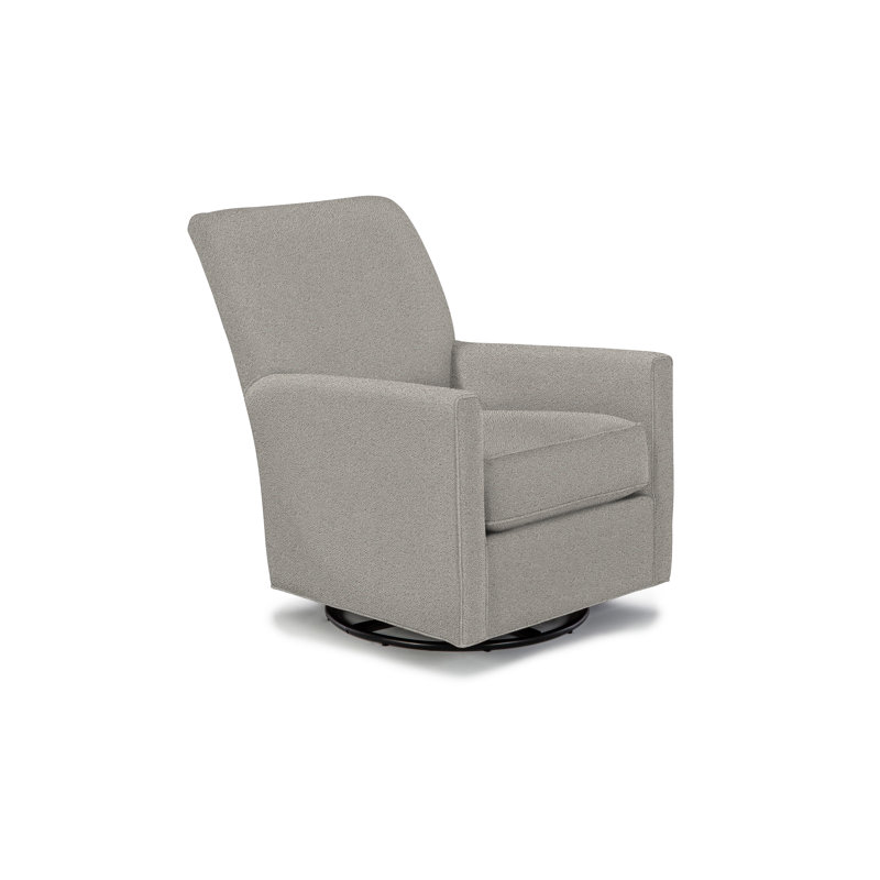 Fauteuil pivotant de 29 po de largeur Elise, Polyester gris minéral