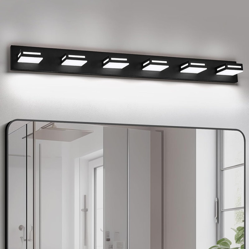 LED Bathroom Vanity Light Fixture With Cool White 6000K, Rust-Resistant Modern, Adjustable Rotating Lights For Over Mirror Installation In Bathroom Or Powder Room