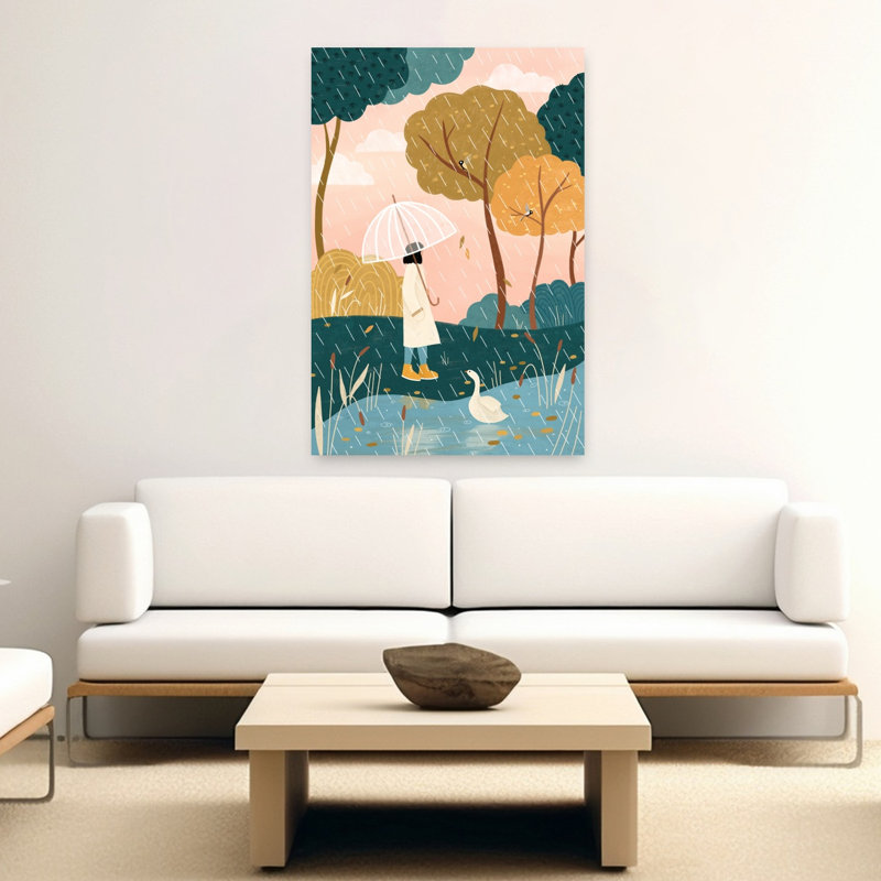 Art contemporain, art contemporain d'automne, H 60 po x l 40 po