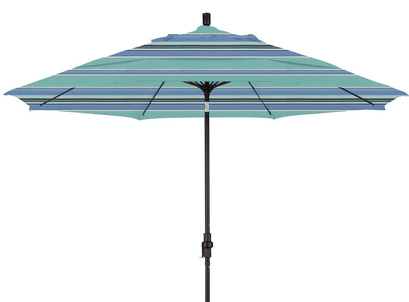 Parasol de marché 11 pi Brent, Toile performance bleu marine