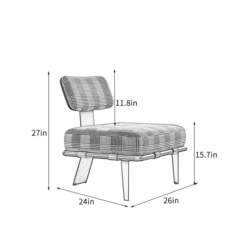 Fauteuil de loisir rétro léger et luxueux.