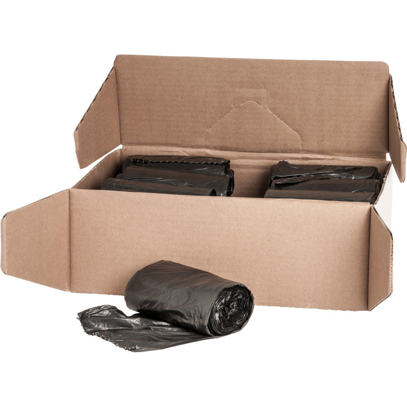 Doublure de poubelle linéaire basse densité, noir, 16 gallons .35 mil 24" x31" 1000 / CT