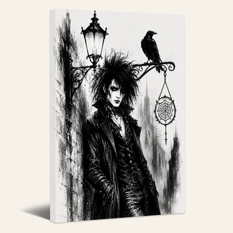 Art mural sur toile noir et blanc, H 24 po x l 16 po