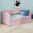 Velvet Upholstered Daybed With Pop Up Trundle-379249403