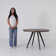 Moeller Pine Round Metal Base Dining Table