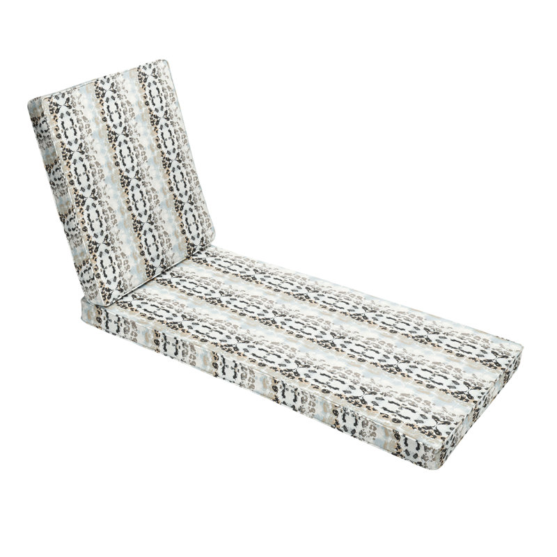 Ine Outdoor 3'' Chaise Lounge Seat / Back Cushion, 21" W x 78" D