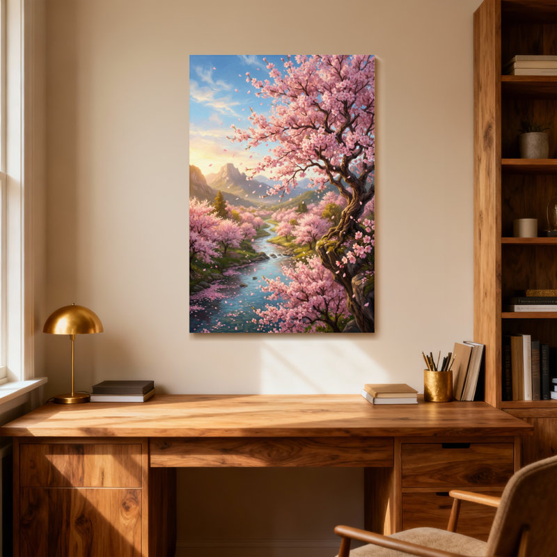 Plantes et fleurs Cherry Blossom River, H 30 po x l 20 po