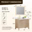Meuble-lavabo simple 42 po avec miroir Lala-153647430