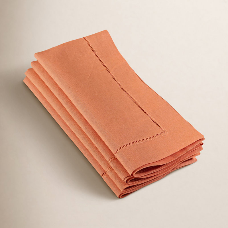 Serviette Gelder l 20 po avec bordure ajourée (ensemble de 4), Kaki