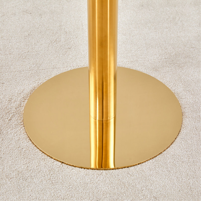 Table 31,5 "à motif en marbre moulé par aspiration et chaises en polyuréthane - repas tendance pour une expérience confortable