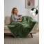 Couverture chauffante douce en velours, chauffage rapide électrique à 4 niveaux de chaleur, arrêt automatique après 4 h, lavable à la machine, protection contre la surchauffe certifiée ETL - Verte, 127 x 152 cm