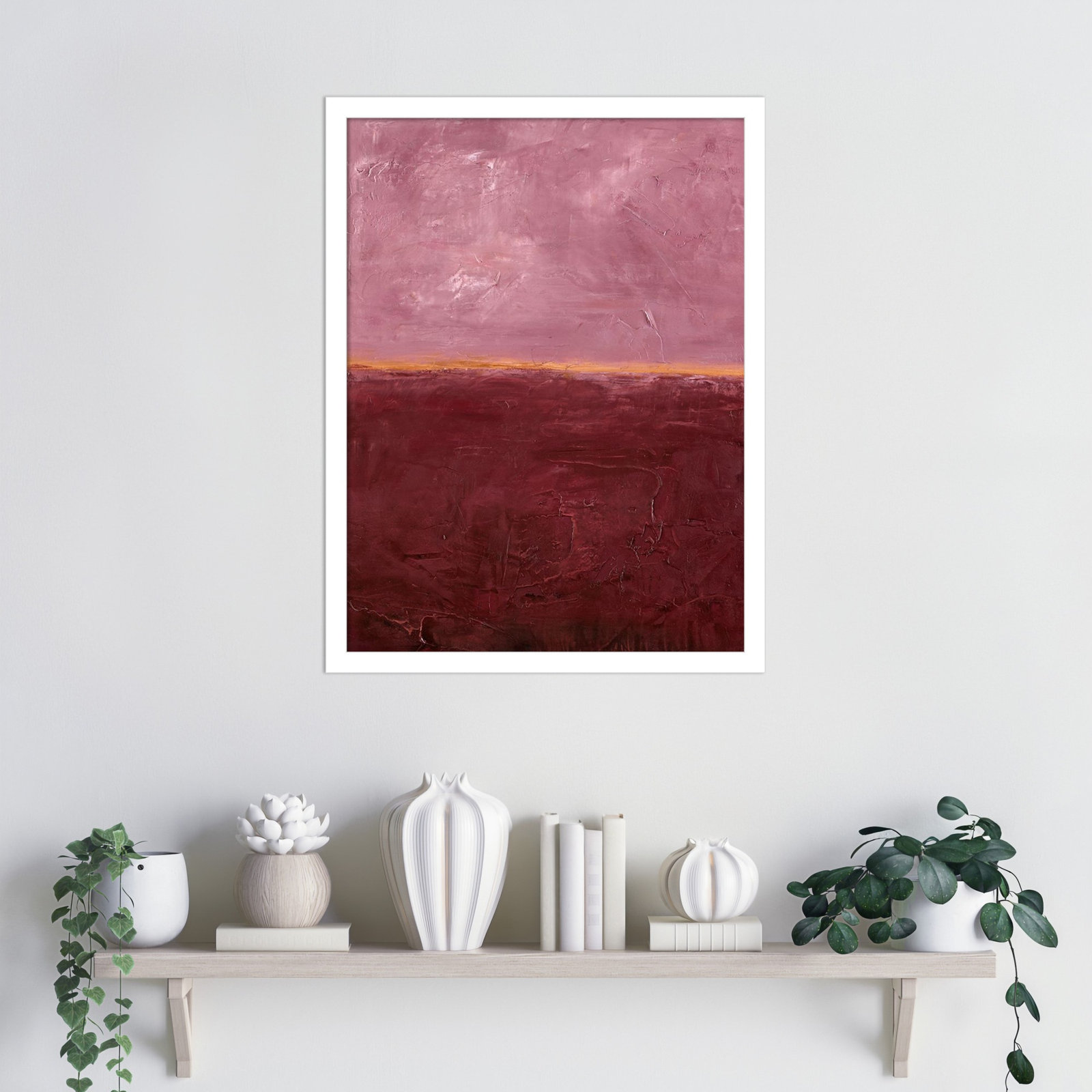 Edge Rose Print by Design Fabrikken, 21" H x 16" W, White