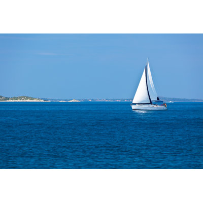 Yacht At Adriatic Sea by Dvoevnore - Wrapped Canvas Print