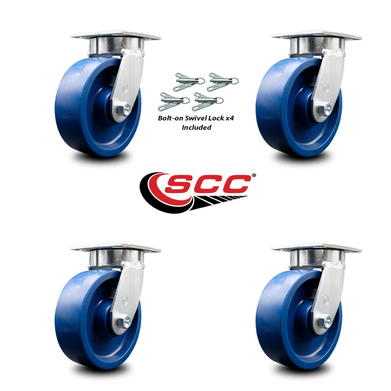 Ensemble de roulettes pivotantes 6 po Kingpinless