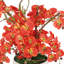 Modern Faux Orchid Arrangement In Ceramic Vase