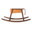 Chaise berçante en bois massif cerisier noir