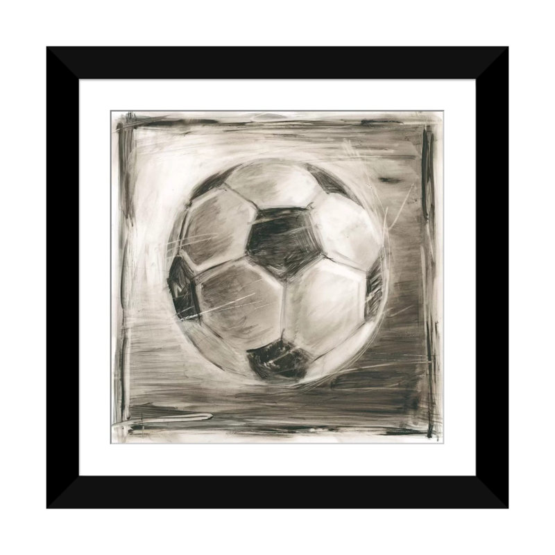« varsity iv », impression sur toile, H 24 po x l 24 po x P 1 po, Papier d'art encadré noir, Blanc