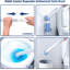 Ensemble de brosse de toilette jetable avec support mural et 36 recharges, gris