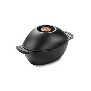 FINEX SP1Q-10001 1 Qt. Pre-Seasoned Cast Iron Sauce Pan with Speed Cool  Spring Handle