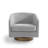 Applewold Upholstered Light Gray Chenille Swivel Barrel Chair with Solid Wood Base-367057021