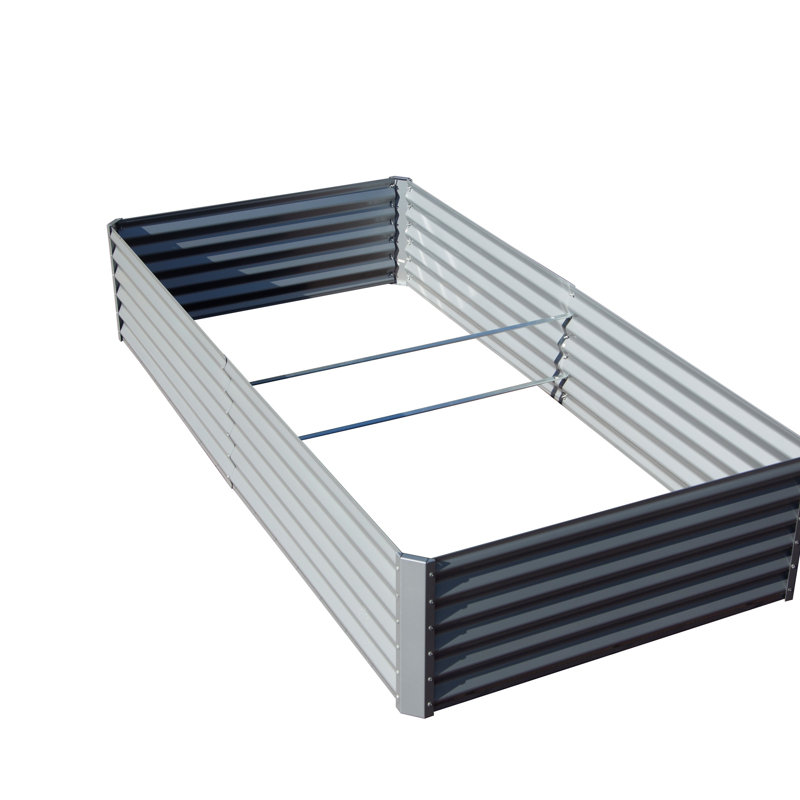 Galvanized Raised Garden Bed, Outdoor Planter Garden Boxes Large Metal Planter Box For Gardening Vegetables Fruits Flowers, 1