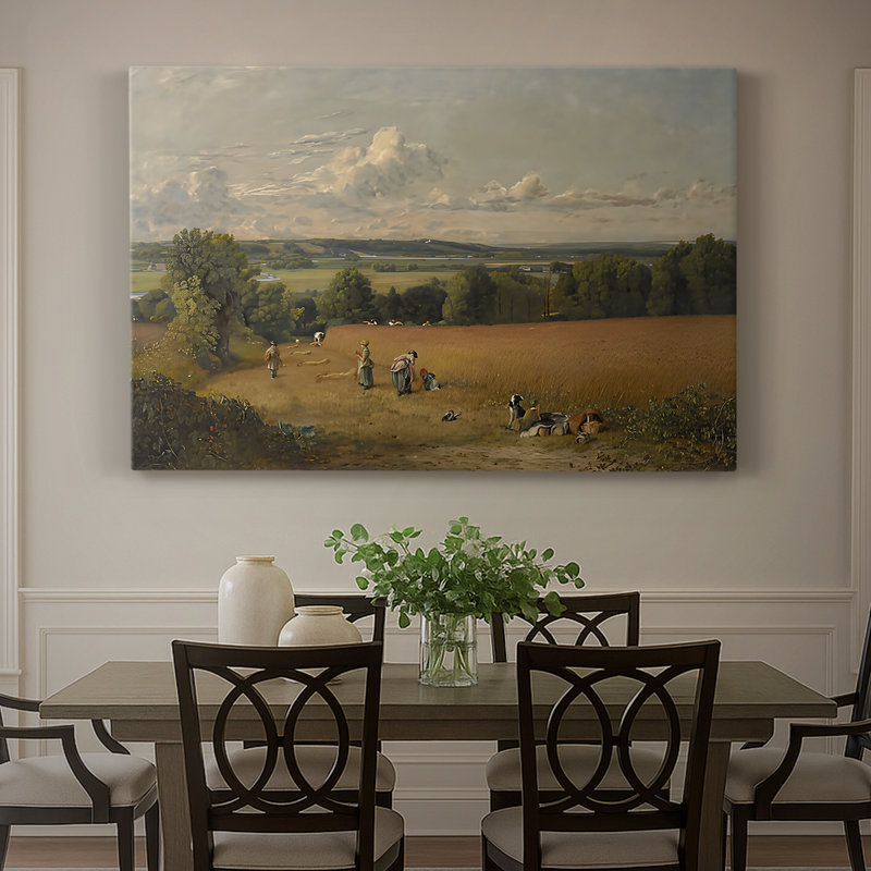 A Wheatfield-John Constable-Gallery, toile tendue-1816, 32 x 48