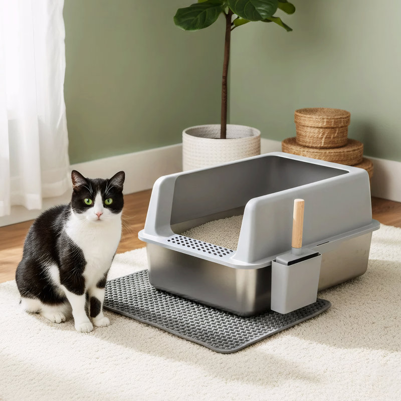 Stainless Steel Litter Box with Scoop