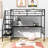 Twin Size Metal Loft Bed With Built-In-Desk