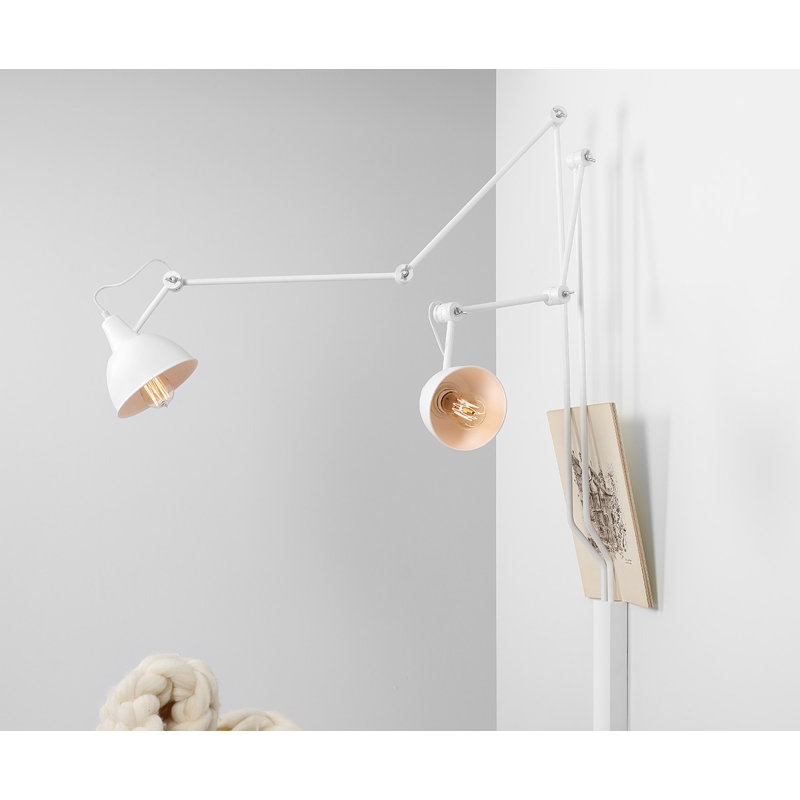 Ippolito Swing Arm Sconce, White
