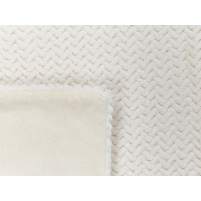SURMI Polyester Solid Colour Bedspread, 200 x 220cm Bedspread, White