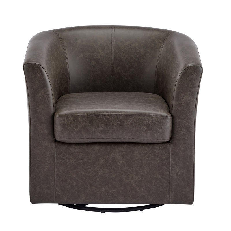 Fauteuil demi-tonneau Wilmore, Marron foncé