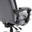 Fauteuil inclinable en tissu de style lin à hauteur réglable avec repose-pieds rétractable et double rembourrage 360 °
