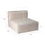Fauteuil de chambre modulaire réversible en coton de 35,43 po Mulat