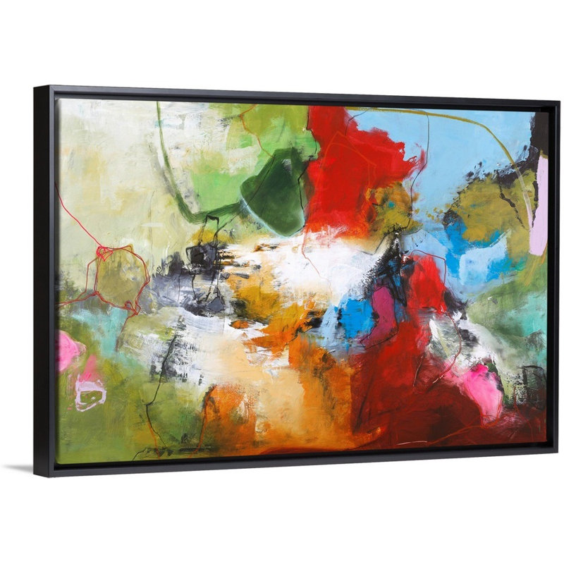 Tango 1 - reproduction d'art, Toile avec cadre noir, H 18 po x l 26 po x P 1,75 po