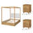 3 Pieces Bedroom Furniture Set, Queen Size Solid Wood Canopy Bed And 2 Nightstands With Charging Station-809568102