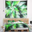 Tapisserie florale exotique verte-28496821