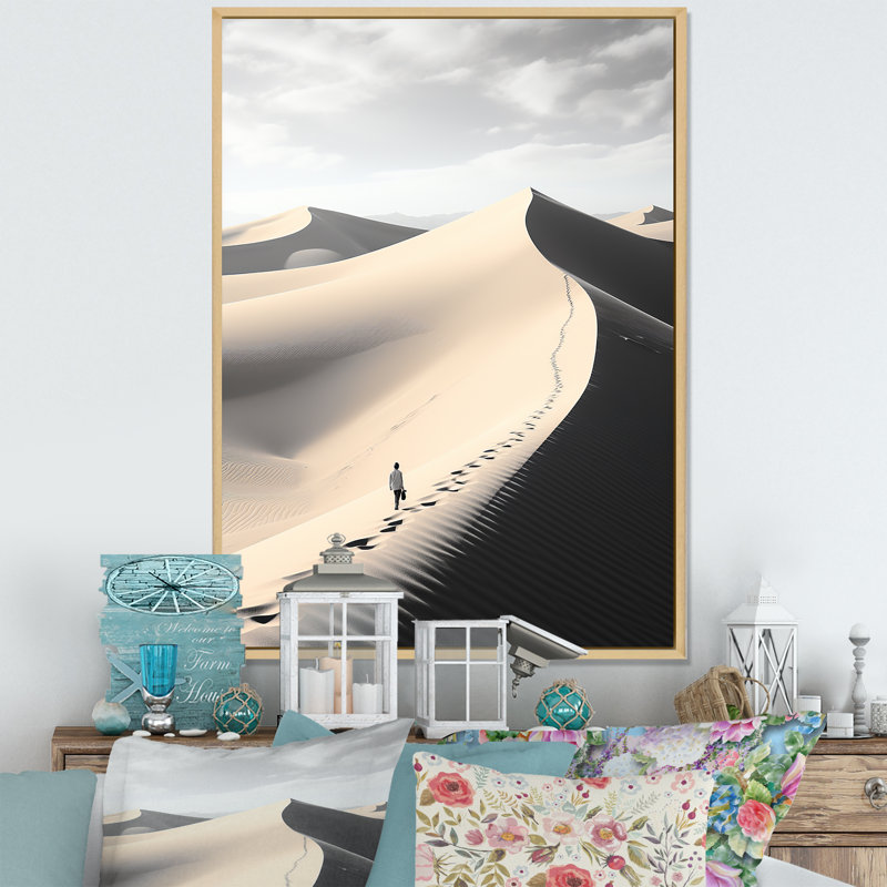 Égypte, désert égyptien II - impressions sur toile Égypte, H 44 po x l 34 po x P 1,5 po, Cadre naturel flottant